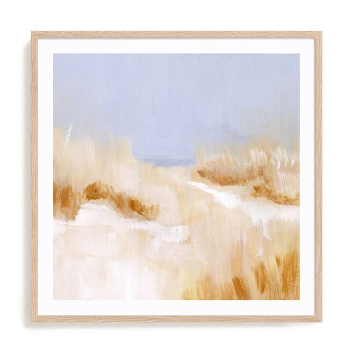 Artey | Beach Grass Impression I - Framed Print - Natural Frame - 90 x 90cm