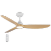 Four Seasons Living > Spartan 52" DC Smart Ceiling Fan with LED Light and Remote Control > White / Oak