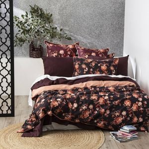 Renee Taylor 300TC Cotton Euro Pillowcase Florence Plum