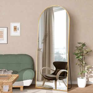 OAKORY 165x60cm Arched Full Length Mirror Full Body Gold