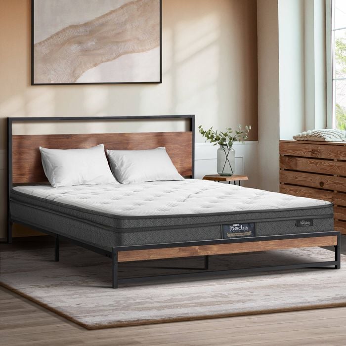 Bedra Double Mattress Bonnell Spring Tight Top Bed Medium Firm 21CM