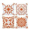 Catzon 4 Pcs Modern Throw Pillow Covers Geometric Flower Pattern for Couch