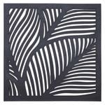 Matrix 575mm x 575mm Charcoal Fronds Wall Art