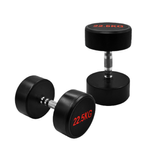2 Pack of 22.5kg - Total 45kg Rubber Coated Dumbbell Hand Weight - Rubber Dumbbell