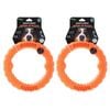 2PK Paws & Claws Fetch N' Play Tugger Pet Dog Ring L 24cm Orange
