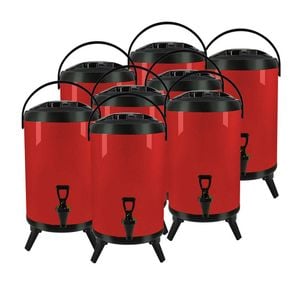 SOGA 8X Stainless Steel Insulated Beverage Dispenser with Tap 10L Red