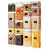 Zuni Dry Food Canisters With Lids Plastic Leak-proof Canisters 16 Pcs