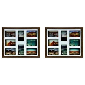2PK Frankie & Me Shadow 16x20'' Picture Frame Photo Holder Home Decor Dark Oak
