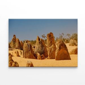 The Pinnacles Desert Western Australia Limestone  Print 100% Australian Made 90 x 60cm  (Stretched)