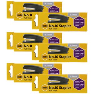 6pk Marbig No.10 16 Sheets Full Strip Stapler Paper Binder/binding Office/school
