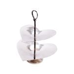 SSH COLLECTION Valentino 36cm Tall 2 Tier Cake Stand - Polished Steel