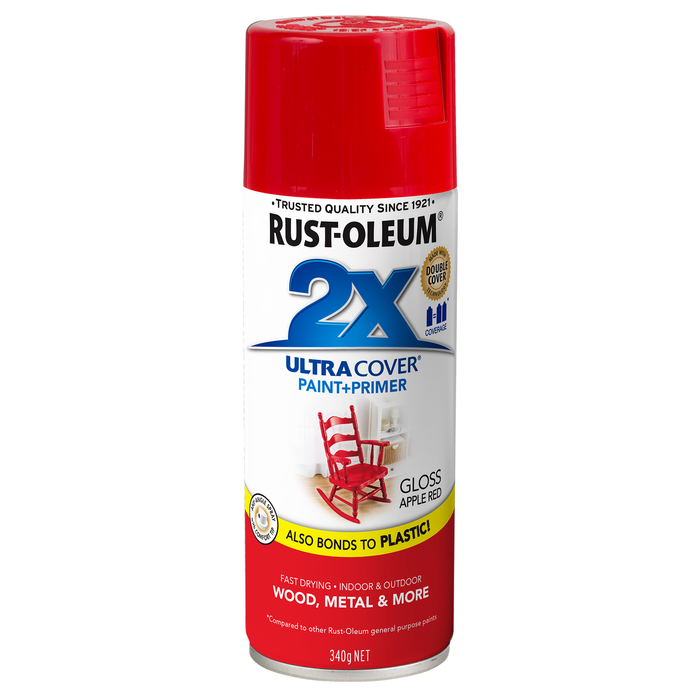 Rust-Oleum 340g Apple Red Gloss 2X Ultra Cover Spray Paint