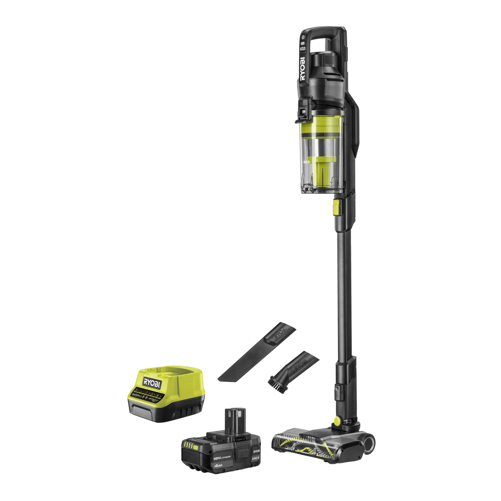 Ryobi 18V ONE+ HP Brushless Stick Vacuum 4Ah Kit Bunnings New