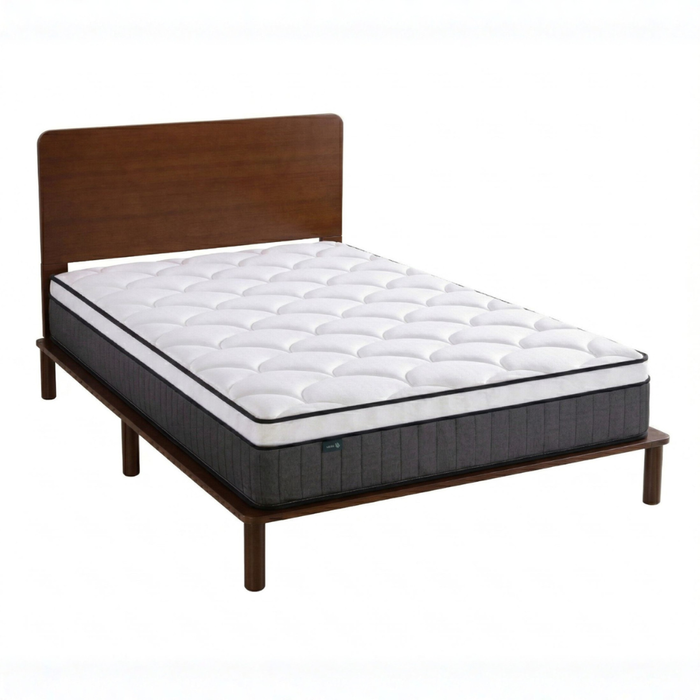 Zinus King Single Arden Bamboo Bed Frame & Pocket Spring Mattress Set, Support iCoil Eurotop