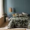 Accessorize Bedroom Collection Queen Green Styx Washed Cotton Printed Quilt Cover Set