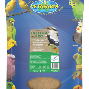 Vetafarm Insecta-Pro Complete Live Food Replacement for Birds 450g