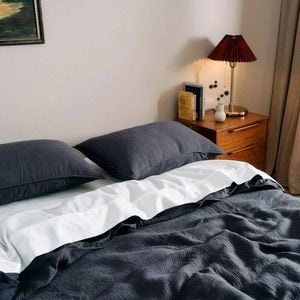 Dickies Gauze Texture Quilt Cover Set Charcoal King