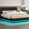 Alfordson Bed Frame King Rgb Led Gas Lift