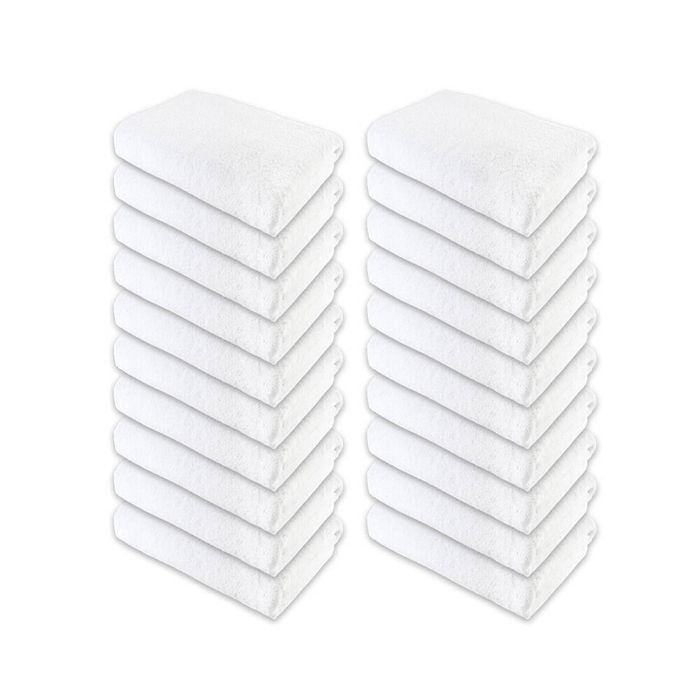 20PK Jason Commercial J-Dry Supreme Hand Towel 40x65cm - White