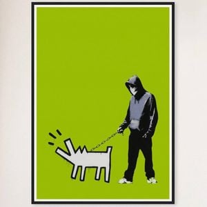 Galrie Banksy Choose Your Weapon Green Print 2010 Limited Edition Art, Black Frame, A0 84 x 119cm (33 x 47inch)