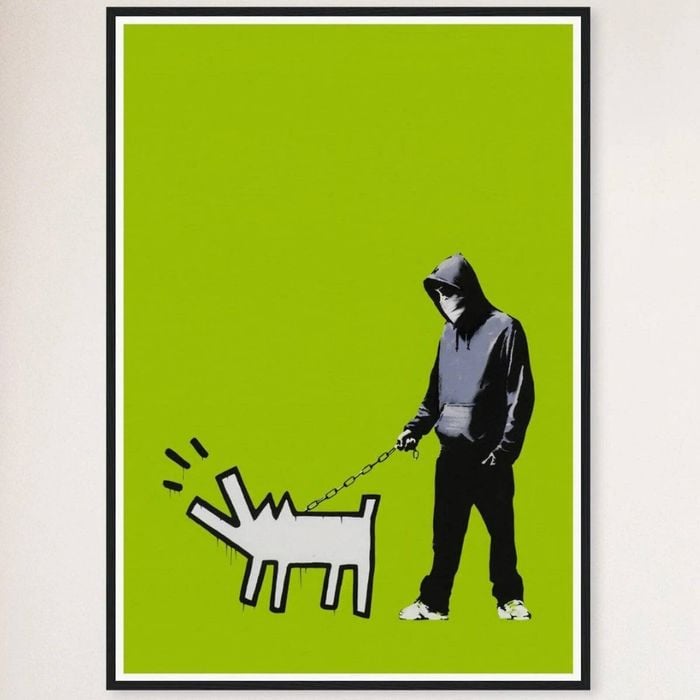 Galrie Banksy Choose Your Weapon Green Print 2010 Limited Edition Art, Black Frame, A0 84 x 119cm (33 x 47inch)