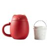 Catzon Ceramic Tea Mug 350ml With Infuser And Lid Cute Cat Cup-red
