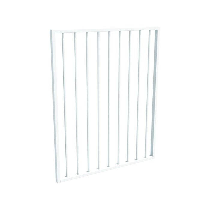 ProtectorAl 975 x 1200mm Pearl White Aluminium Flat Top Pool Gate