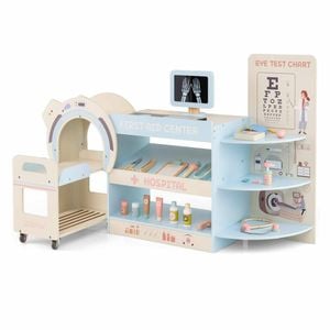 Costway Doctor Play Set Pretend Hospital Office Medical Center Kit Blue
