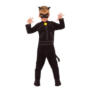Cat Noir Halloween Costume Child Miraculous Ladybug Official Licensed Outfit, 9-10 Years