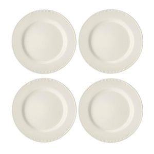 Mikasa Cranborne 4 Piece Stoneware Dinner Plate Set 27cm Cream