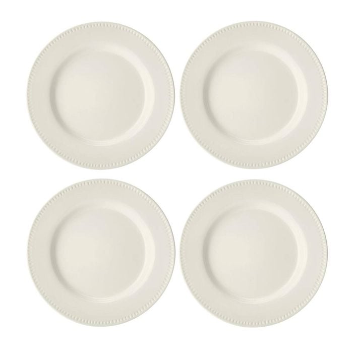 Mikasa Cranborne 4 Piece Stoneware Dinner Plate Set 27cm Cream
