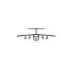 Ignite Laser British Aerospace 146 (BAe 146) - Regional Jet Aircraft Silhouette Metal Wall Art Coated Black 23.6 inch - 60 cm