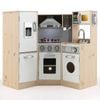 Costway Kids Corner Kitchen Playset Wooden Pretend Cooking Toy