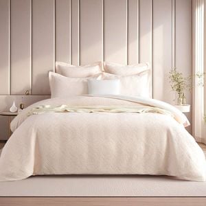 Renee Taylor Bella Jacquard European Square Pillowcase 65x65cm Blush