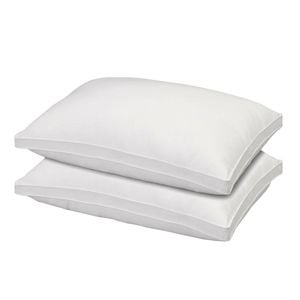 Royal Comfort Bamboo Blend Gusset Pillow Twin Pack White 50 X 75cm