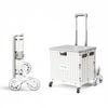 Viviendo Folding Shopping Trolley Portable Grocery Cart Rolling Wheel with Sliding Cover