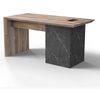 Modern Furniture LOGAN 180cm Executive Desk Reversible - Warm Oak & Black