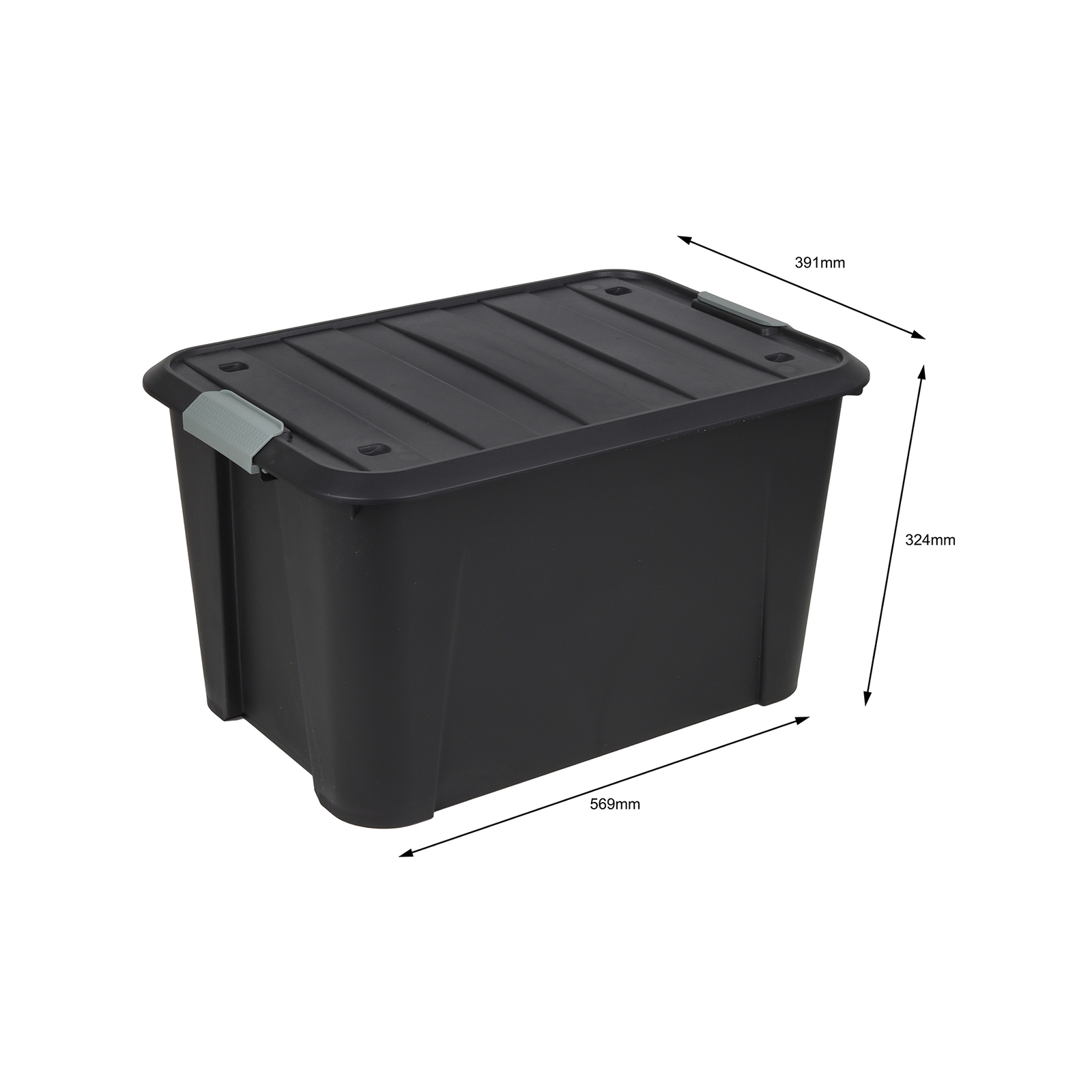 All Set 50L Black Storage Container Without Wheels Bunnings Australia