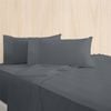 Bas Phillips Bamboo Cotton 400tc Bed Sheet Set W/pillowcase Mega Queen Charcoal