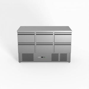 Fed-x Six Drawer Compact Workbench Fridge  - Pizza Prep Fridges (xgns1300-6d)