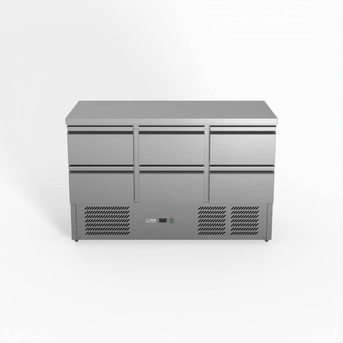 Fed-x Six Drawer Compact Workbench Fridge  - Pizza Prep Fridges (xgns1300-6d)