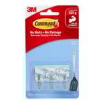Command™ Small Clear Adhesive Wire Hook - 3 Pack
