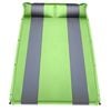 Double Self Inflating Mattress Sleeping Mat Air Bed Camping Camp Hiking Joinable Pillow - Green
