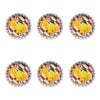 6PK Porto Valentina Porcelain Round Side Plate Lemon 20cm