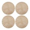 4pc Mikasa Round PU Gold Kitchen Table Placemat Set 38cm