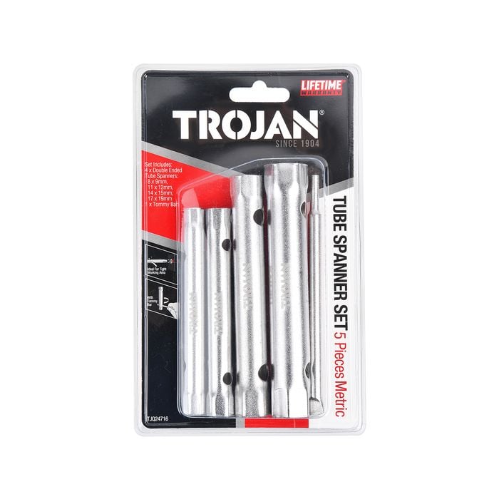 Trojan 5 Piece Metric Tube Spanner Set