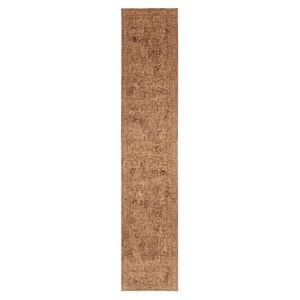 Loopsie-400cm X 80cm-serron Tonal Brown Traditional Runner Rug