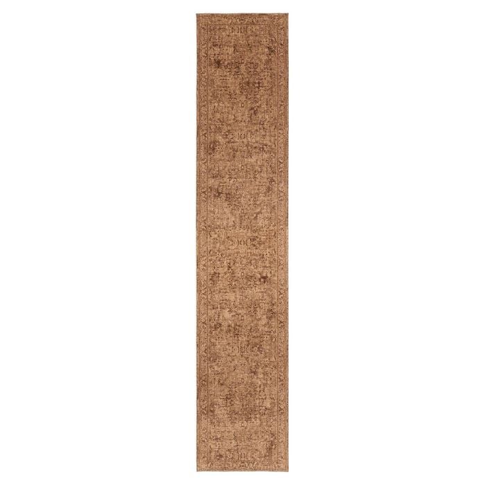 Loopsie-400cm X 80cm-serron Tonal Brown Traditional Runner Rug