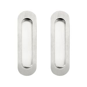 Delf 150mm Stainless Steel Oval Flush Pull - 2 Pack