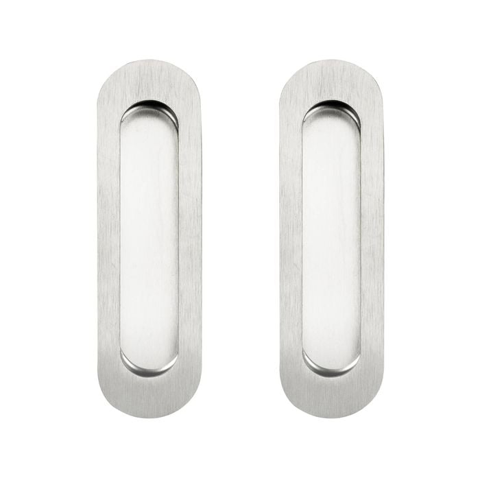 Delf 150mm Stainless Steel Oval Flush Pull - 2 Pack